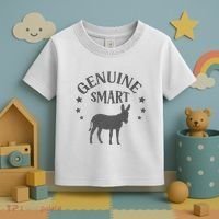 Funny Genuine Smart Ass Donkey Graphic Toddler T-Shirt thumb 3