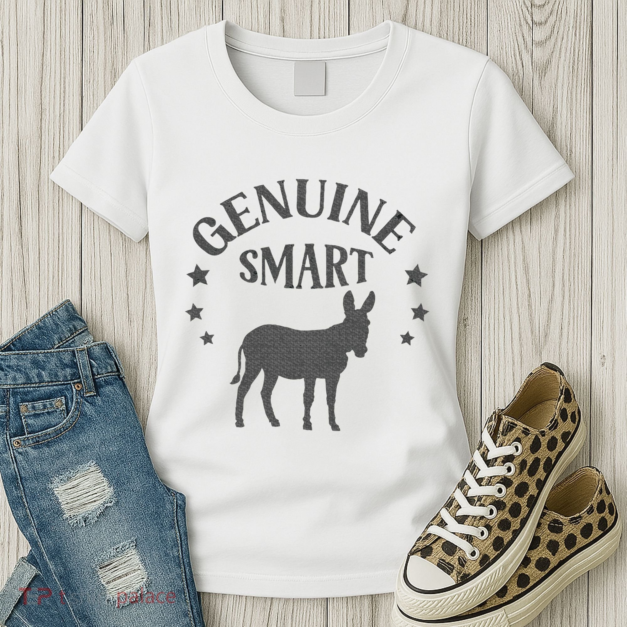 Funny Genuine Smart Ass Donkey Graphic Women's T-Shirt