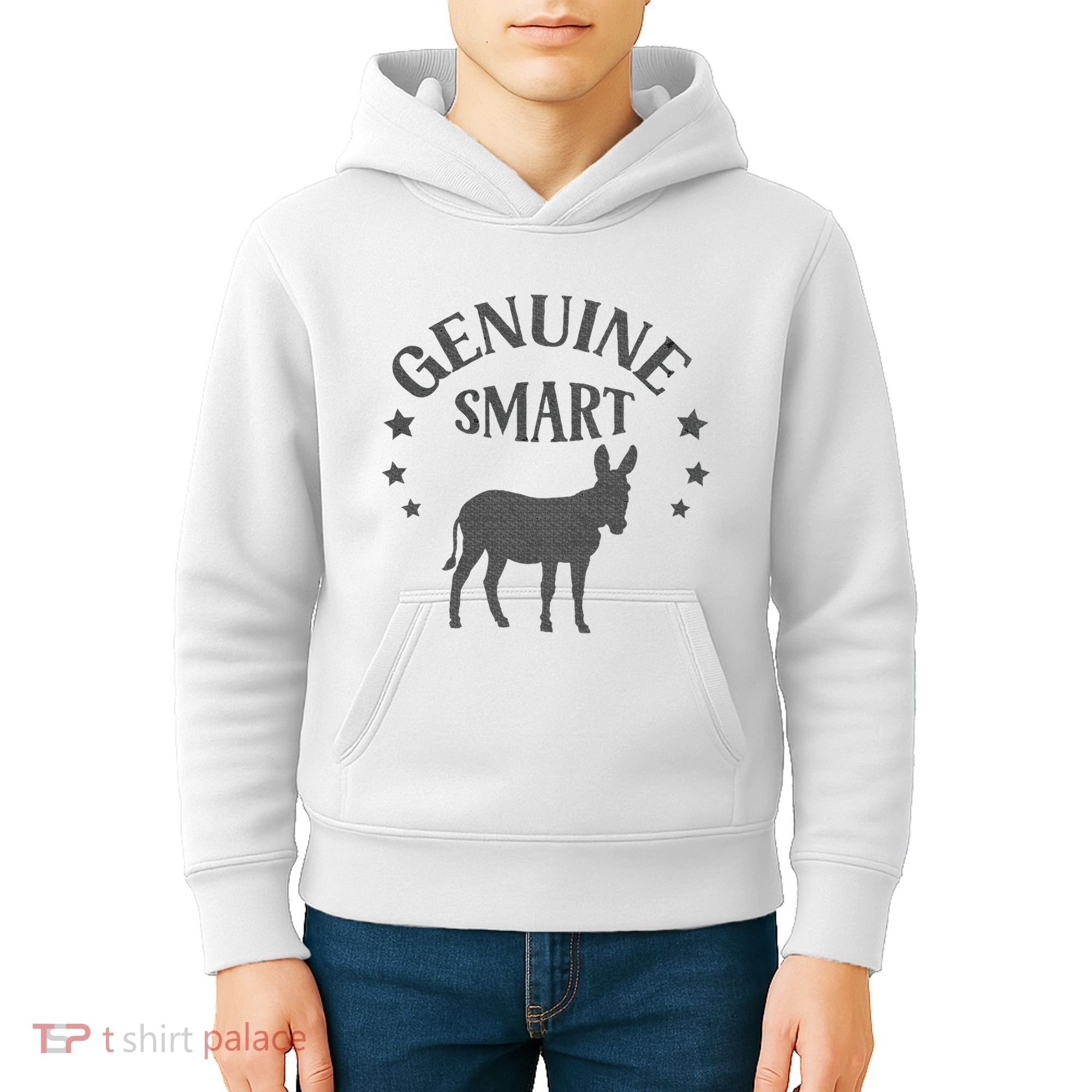 Funny Genuine Smart Ass Donkey Graphic Kids Hoodie