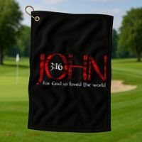 For God So Loved The World John 316 Golf Towel thumb 1