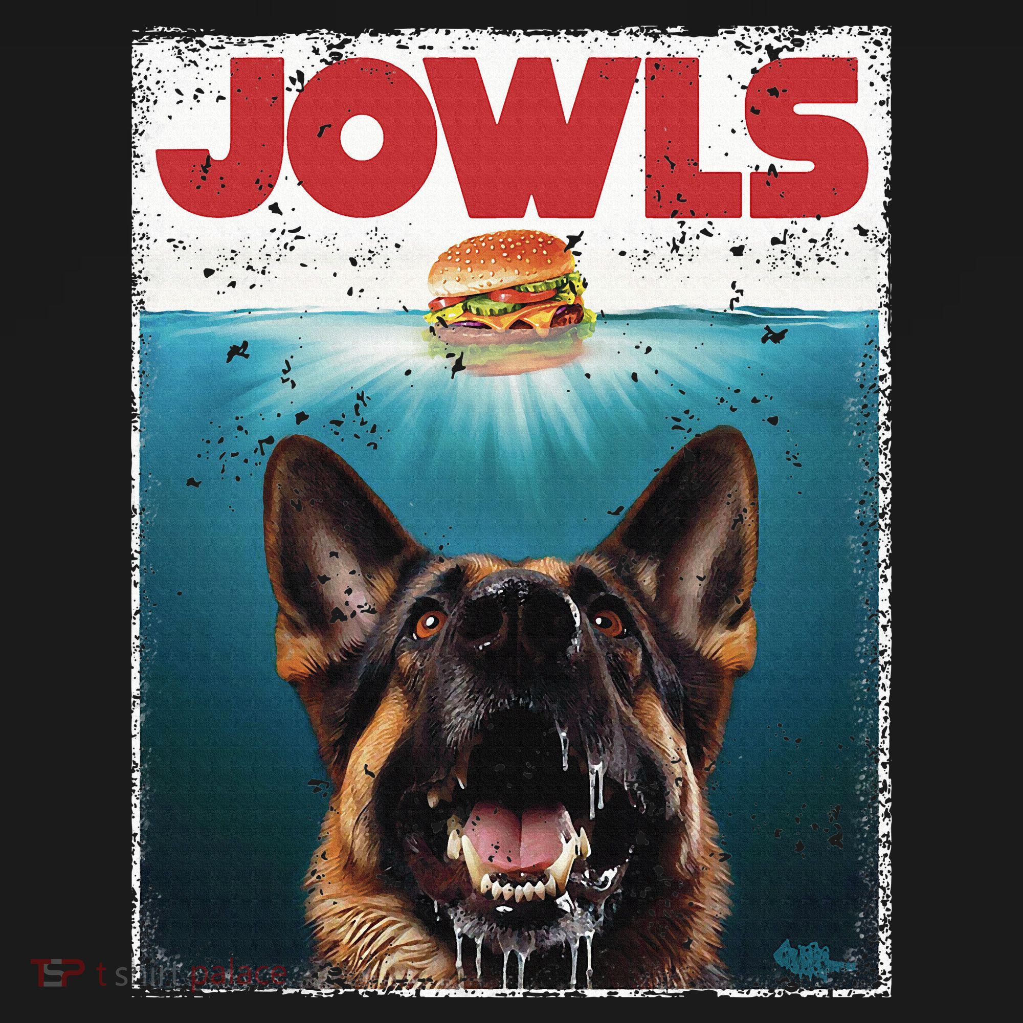 Funny German Shepherd Jowls Hamburger Gsg Dog Mom Dog Dad Long Sleeve Shirt