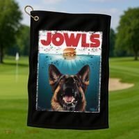 Funny German Shepherd Jowls Hamburger Gsg Dog Mom Dog Dad Golf Towel thumb 1