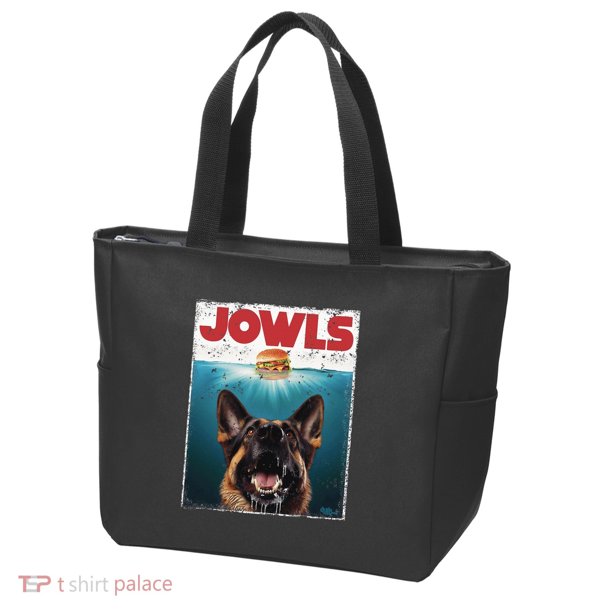 Funny German Shepherd Jowls Hamburger Gsg Dog Mom Dog Dad Tote Bag