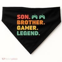 Funny Gamer Son Big Brother Gaming Legend Gift Boys Teens USA-Made Doggie Bandana thumb 0