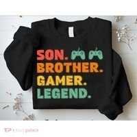 Funny Gamer Son Big Brother Gaming Legend Gift Boys Teens Sweatshirt thumb 2