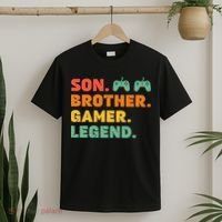 Funny Gamer Son Big Brother Gaming Legend Gift Boys Teens T-Shirt thumb 2