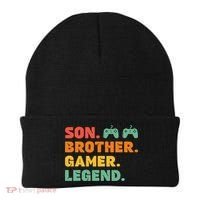 Funny Gamer Son Big Brother Gaming Legend Gift Boys Teens Beanie thumb 0