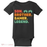 Funny Gamer Son Big Brother Gaming Legend Gift Boys Teens Baby Bodysuit thumb 0