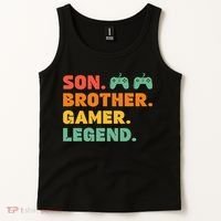 Funny Gamer Son Big Brother Gaming Legend Gift Boys Teens Tank Top thumb 2