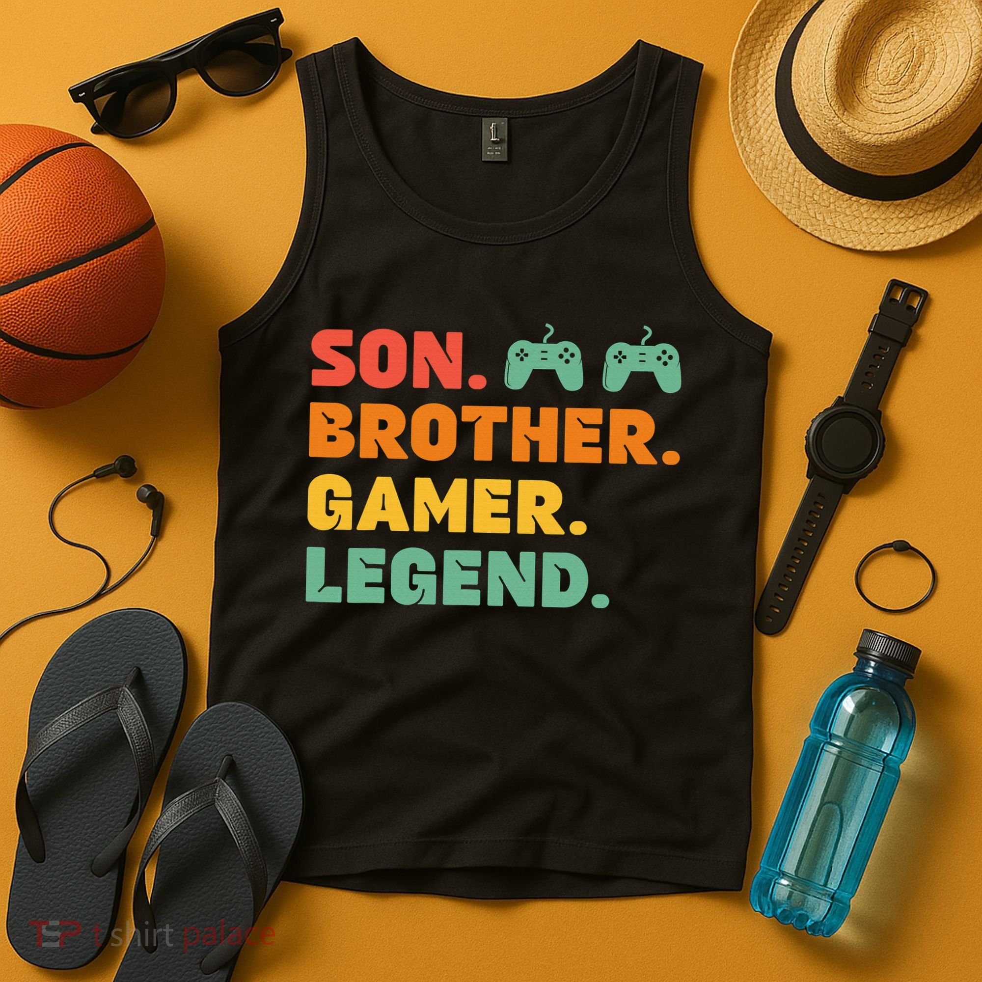 Funny Gamer Son Big Brother Gaming Legend Gift Boys Teens Tank Top