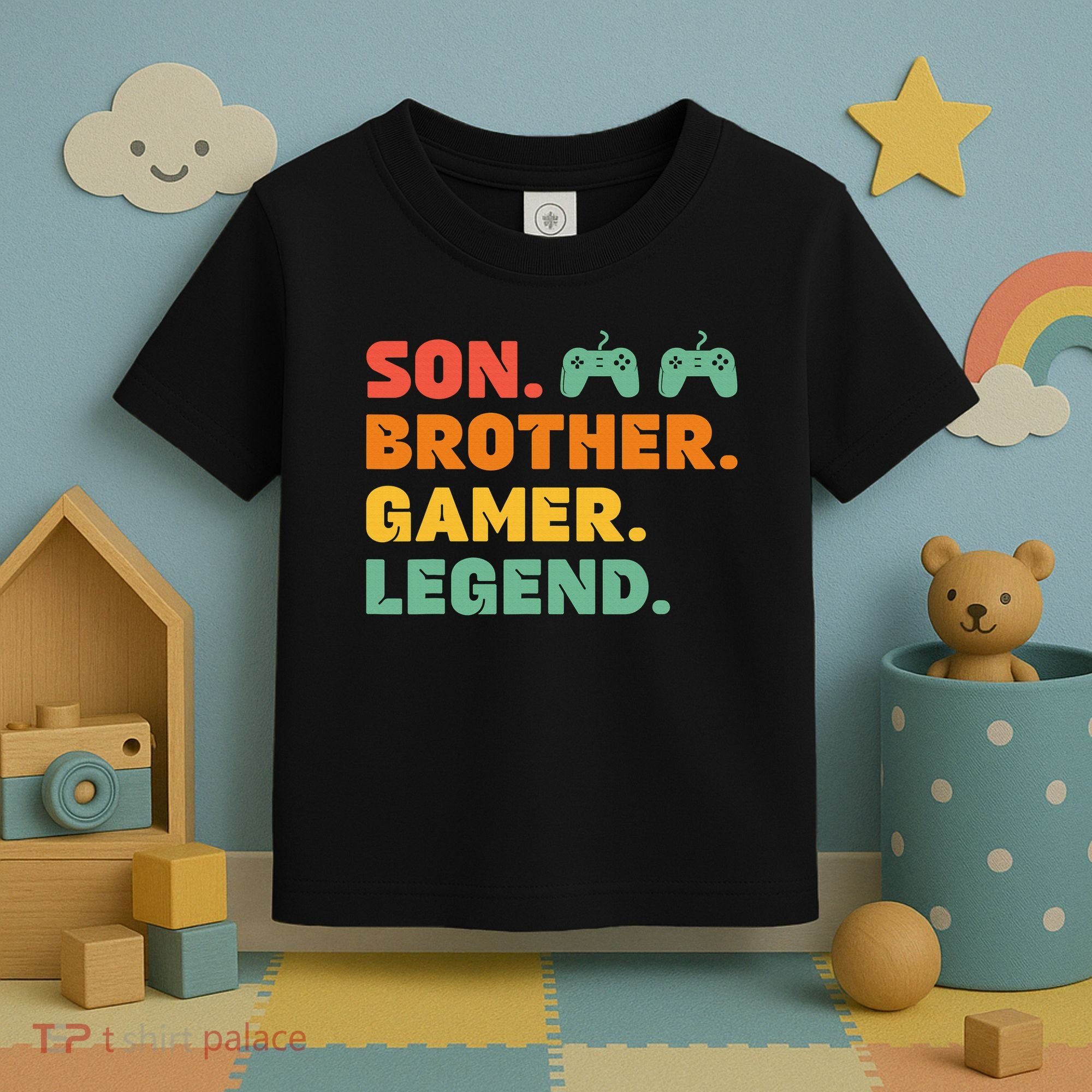 Funny Gamer Son Big Brother Gaming Legend Gift Boys Teens Toddler T-Shirt