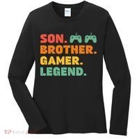 Funny Gamer Son Big Brother Gaming Legend Gift Boys Teens Women's Long Sleeve Shirt thumb 0