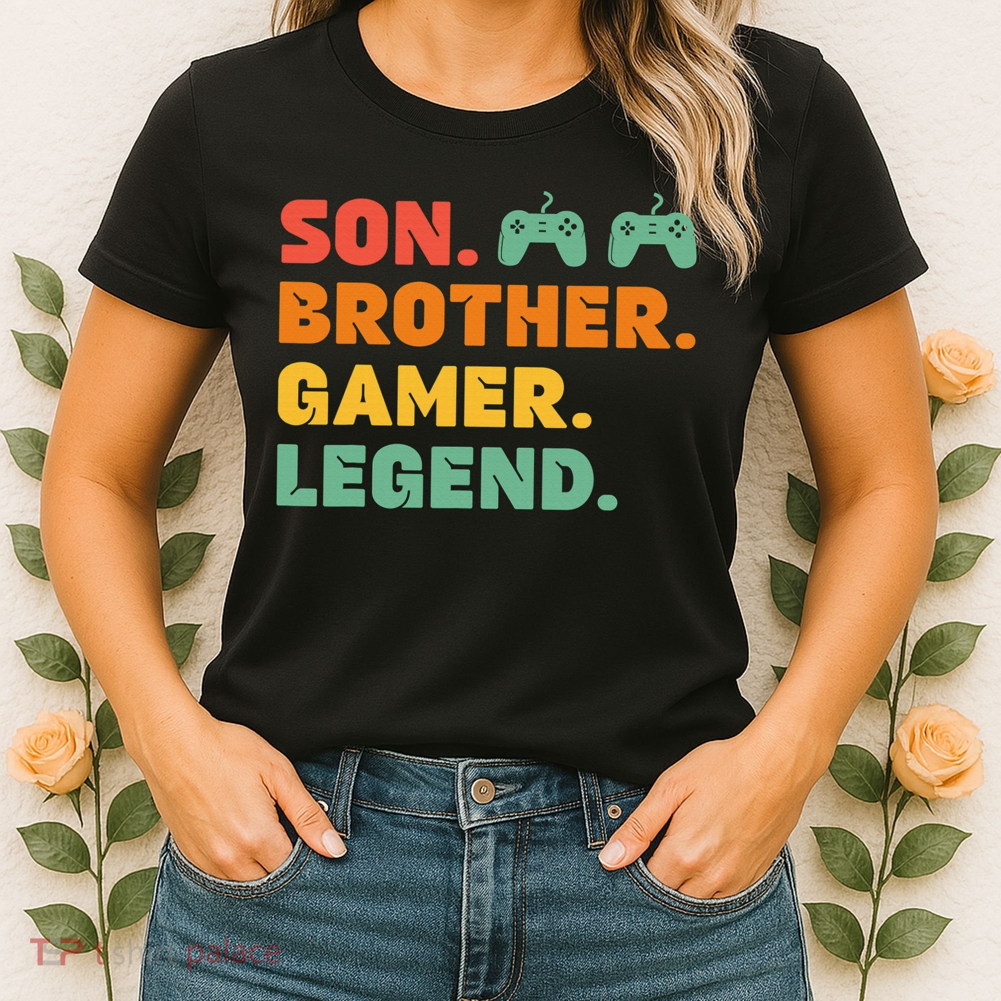 Funny Gamer Son Big Brother Gaming Legend Gift Boys Teens Women's T-Shirt