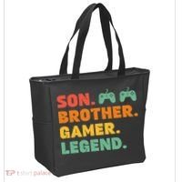 Funny Gamer Son Big Brother Gaming Legend Gift Boys Teens Tote Bag thumb 2
