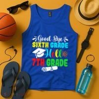 Fun Goodbye Sixth Grade Hello 7Th Grade Last Day Of School Gift Tank Top thumb 4