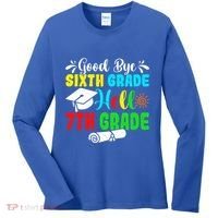 Fun Goodbye Sixth Grade Hello 7Th Grade Last Day Of School Gift Women's Long Sleeve Shirt thumb 0