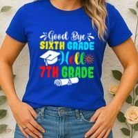 Fun Goodbye Sixth Grade Hello 7Th Grade Last Day Of School Gift Women's T-Shirt thumb 2