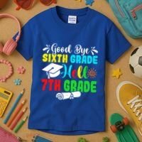 Fun Goodbye Sixth Grade Hello 7Th Grade Last Day Of School Gift Kids T-Shirt thumb 3