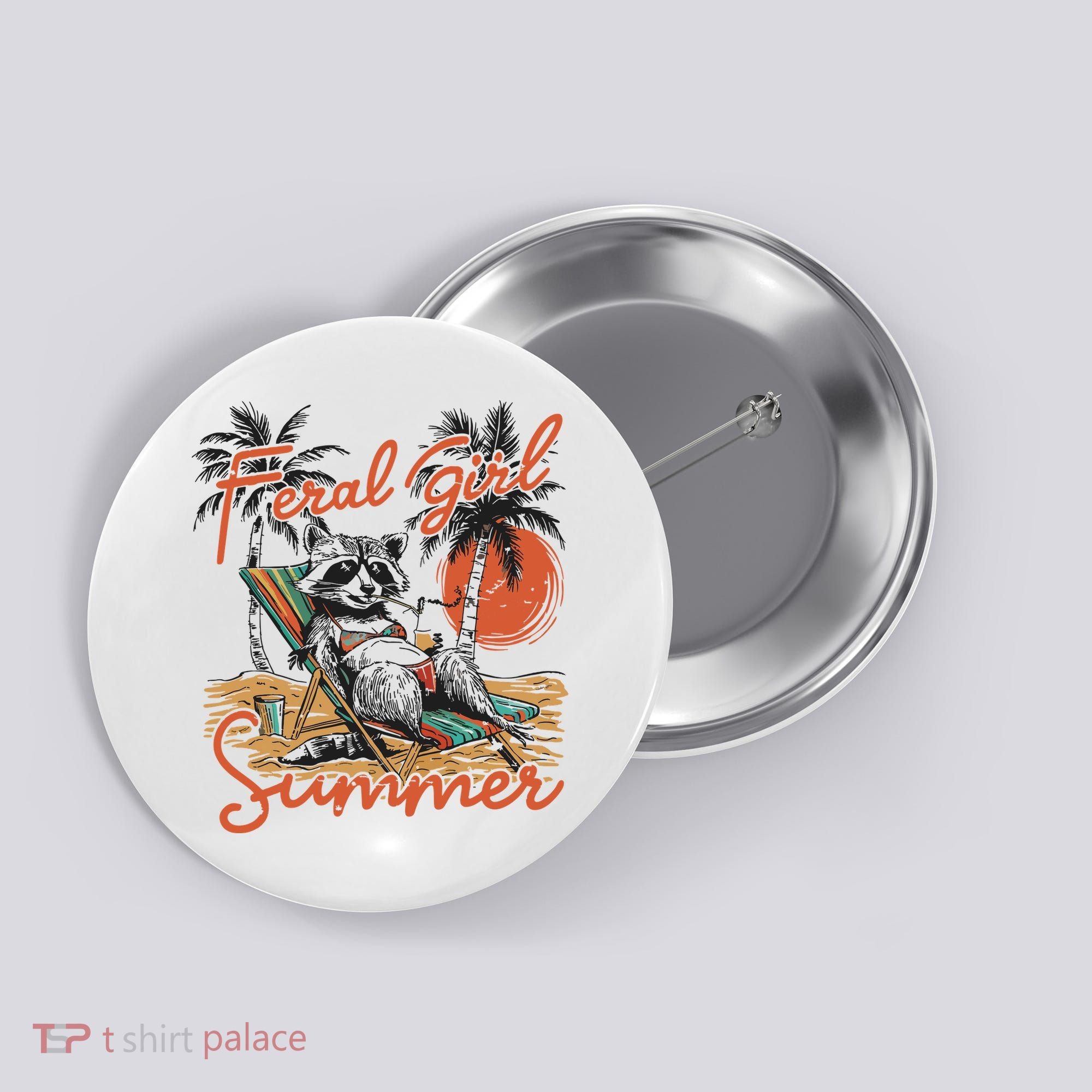 Feral Girl Summer Button