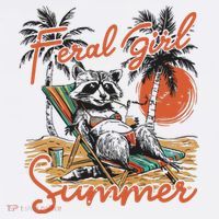 Feral Girl Summer Button thumb 1