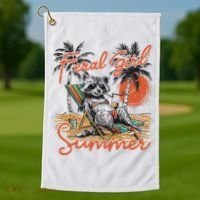 Feral Girl Summer Golf Towel thumb 1