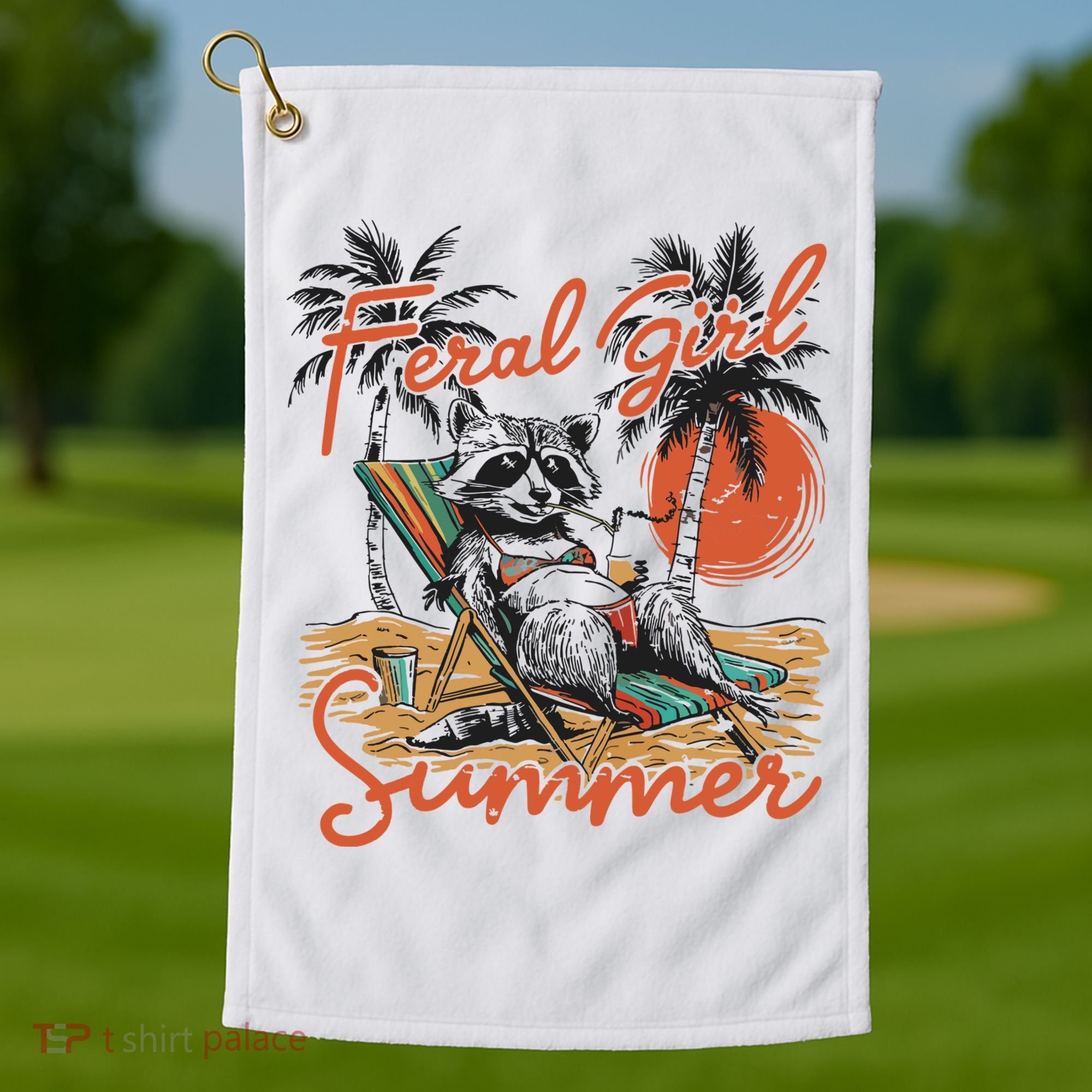 Feral Girl Summer Golf Towel