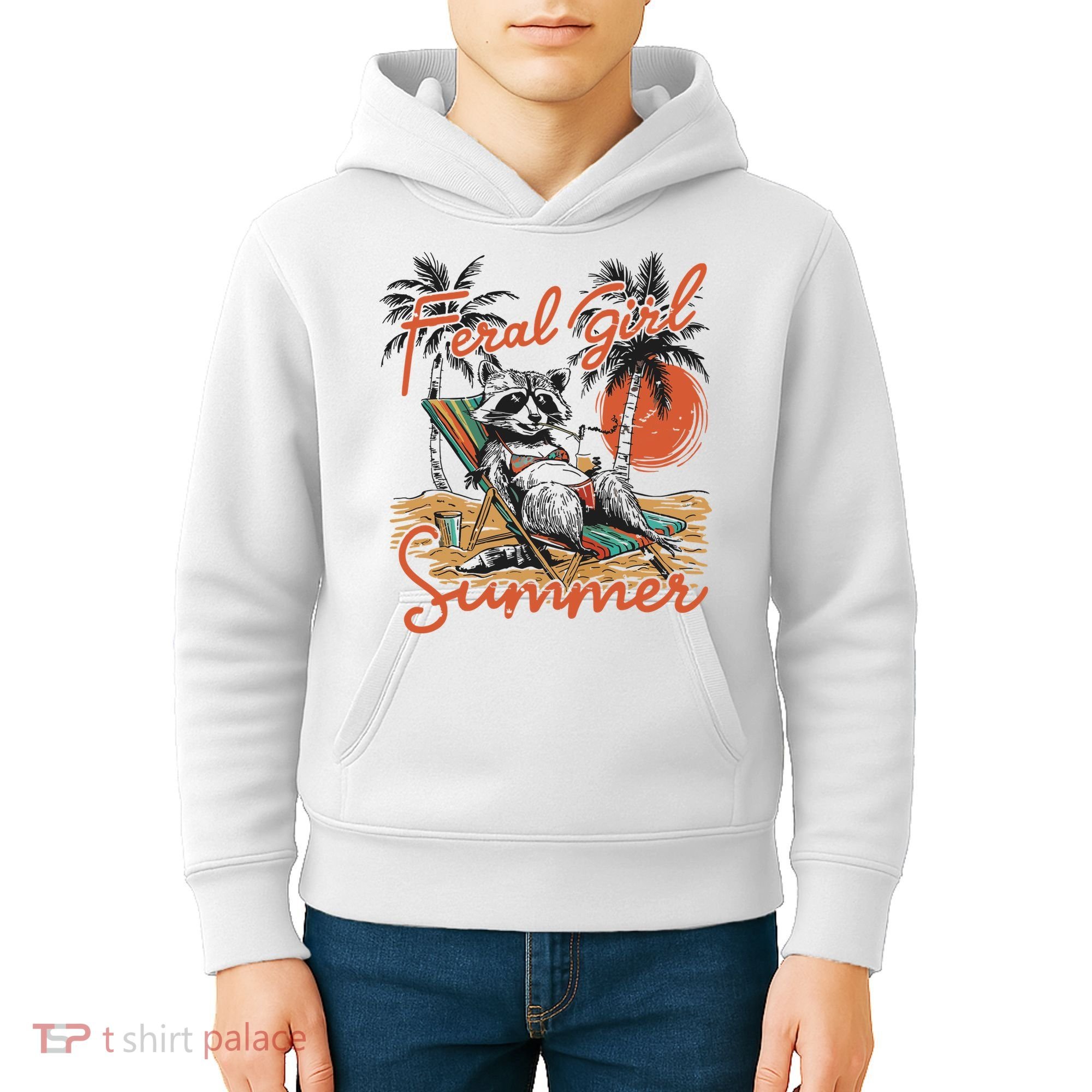 Feral Girl Summer Kids Hoodie