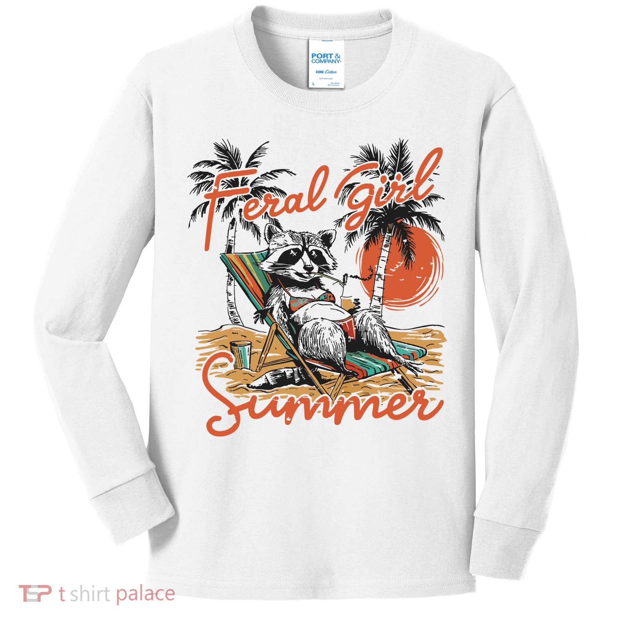 Feral Girl Summer Kids Long Sleeve Shirt