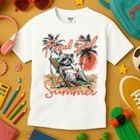 Feral Girl Summer Kids T-Shirt thumb 3