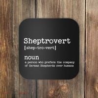 Funny German Shepherd Dog Playful Pet Lover Coaster thumb 0