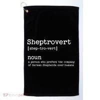 Funny German Shepherd Dog Playful Pet Lover Golf Towel thumb 0