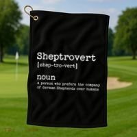 Funny German Shepherd Dog Playful Pet Lover Golf Towel thumb 1