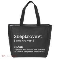 Funny German Shepherd Dog Playful Pet Lover Tote Bag thumb 0