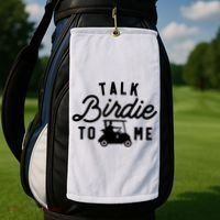 Funny Golf Talk Birdie To Me Golfing Humor Golf Towel thumb 2