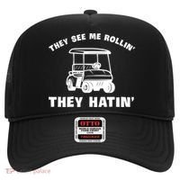 Funny Golfers They See Me Rollin They Hatin Golf Cart Hat thumb 0