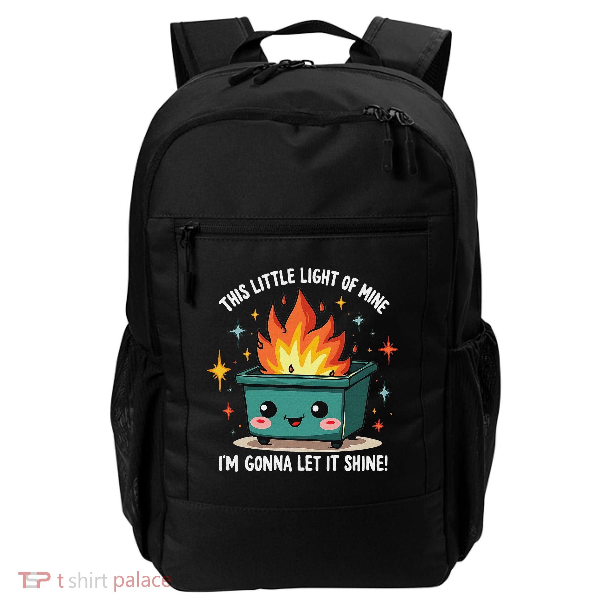 Fun Groovy This Little Light Of Mine Emotional Dumpster Fire Backpack
