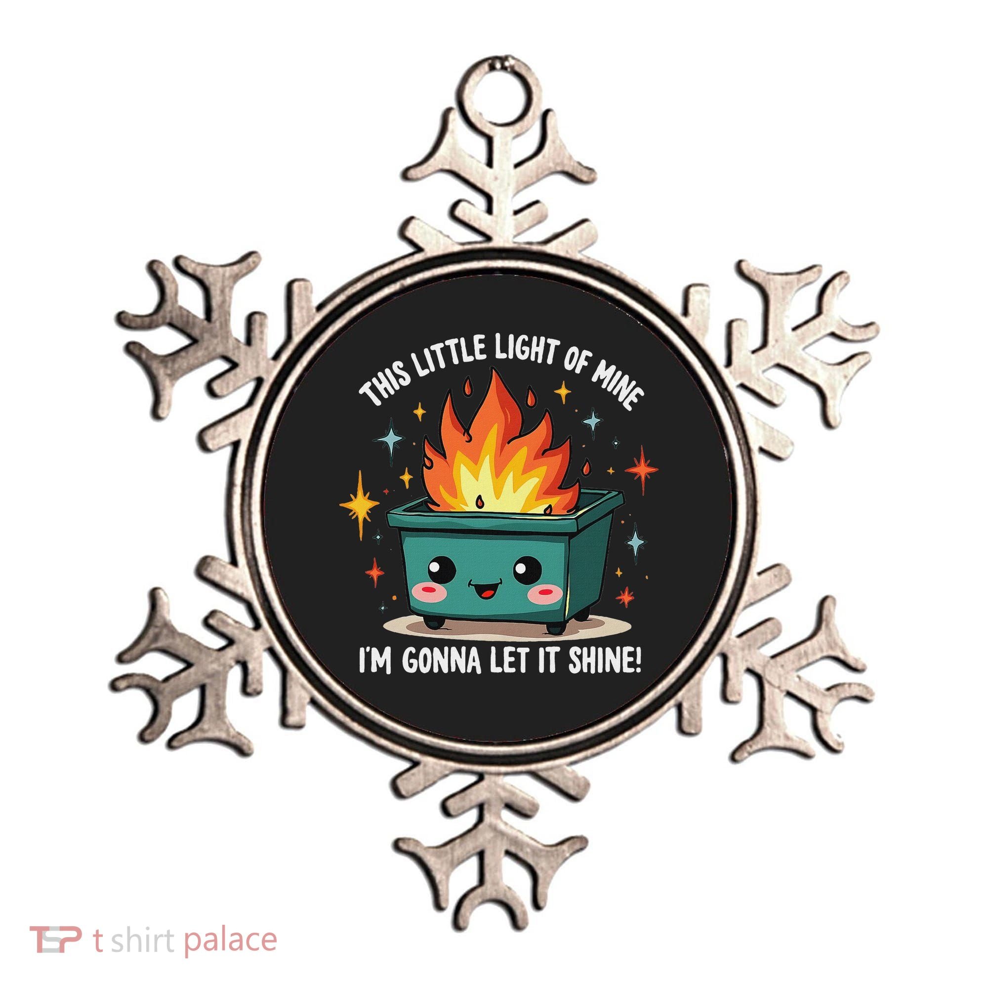 Fun Groovy This Little Light Of Mine Emotional Dumpster Fire Ornament