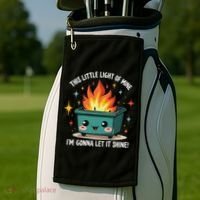 Fun Groovy This Little Light Of Mine Emotional Dumpster Fire Golf Towel thumb 2