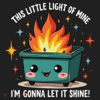 Fun Groovy This Little Light Of Mine Emotional Dumpster Fire Golf Towel thumb 3