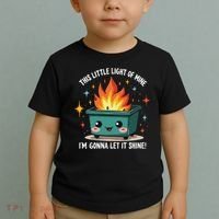 Fun Groovy This Little Light Of Mine Emotional Dumpster Fire Toddler T-Shirt thumb 2