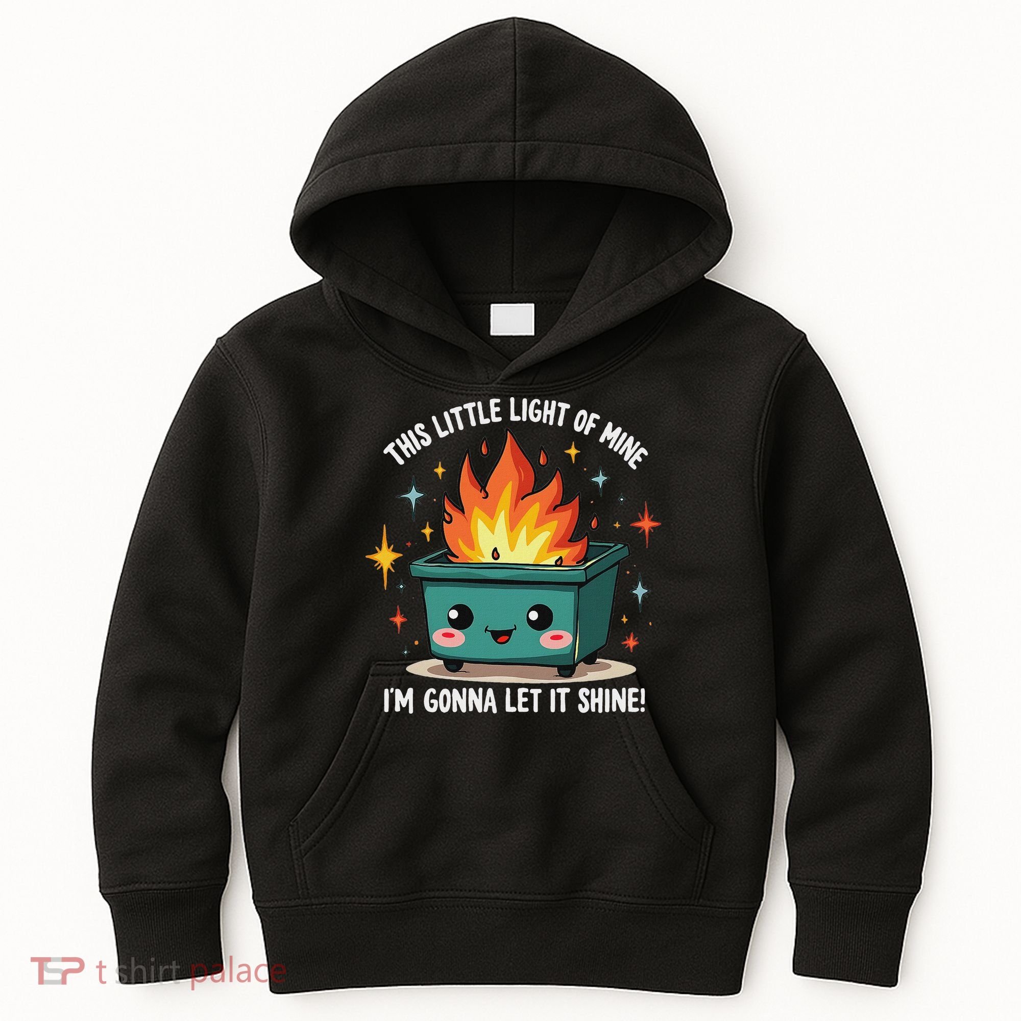 Fun Groovy This Little Light Of Mine Emotional Dumpster Fire Kids Hoodie