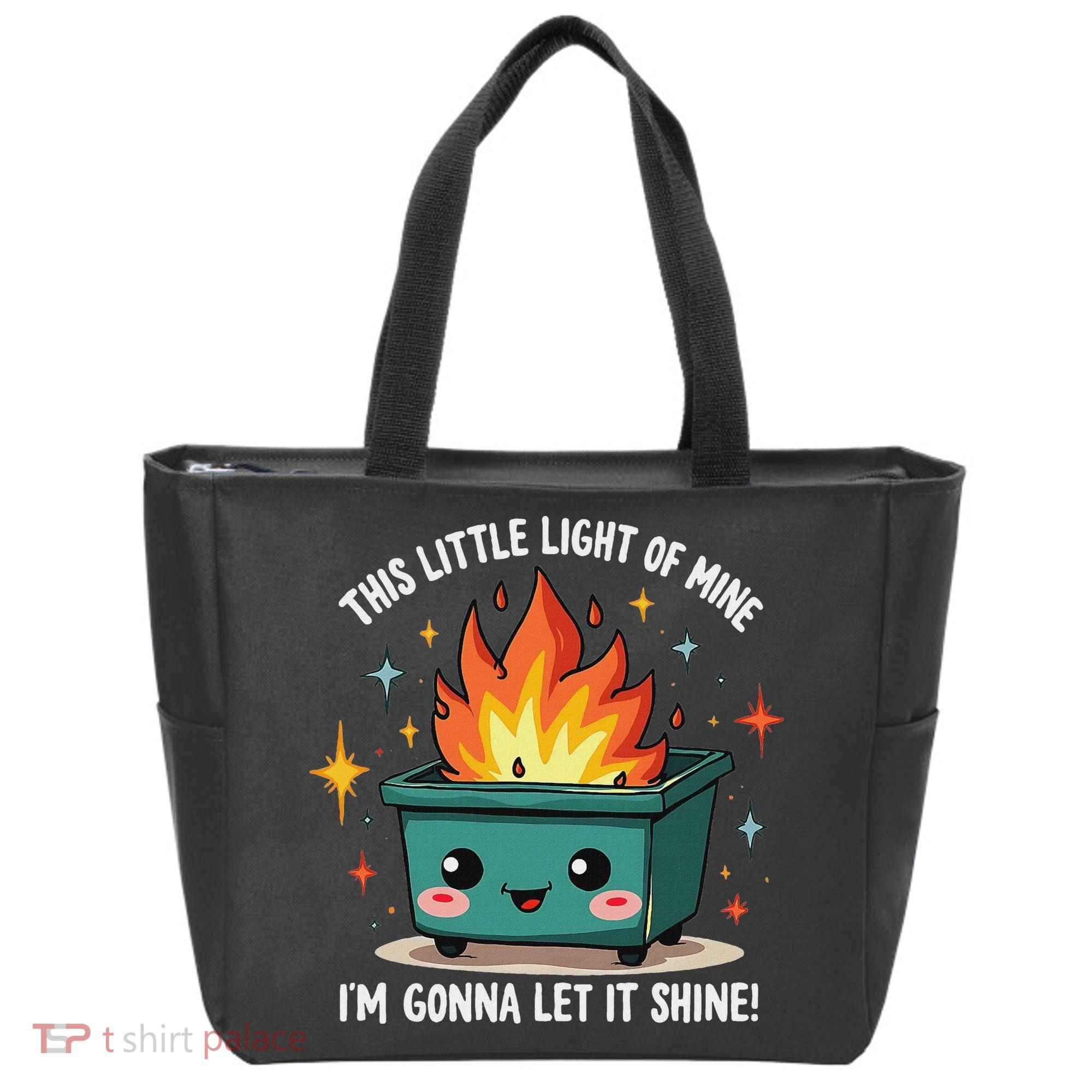 Fun Groovy This Little Light Of Mine Emotional Dumpster Fire Tote Bag