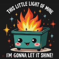 Fun Groovy This Little Light Of Mine Emotional Dumpster Fire Tote Bag thumb 4