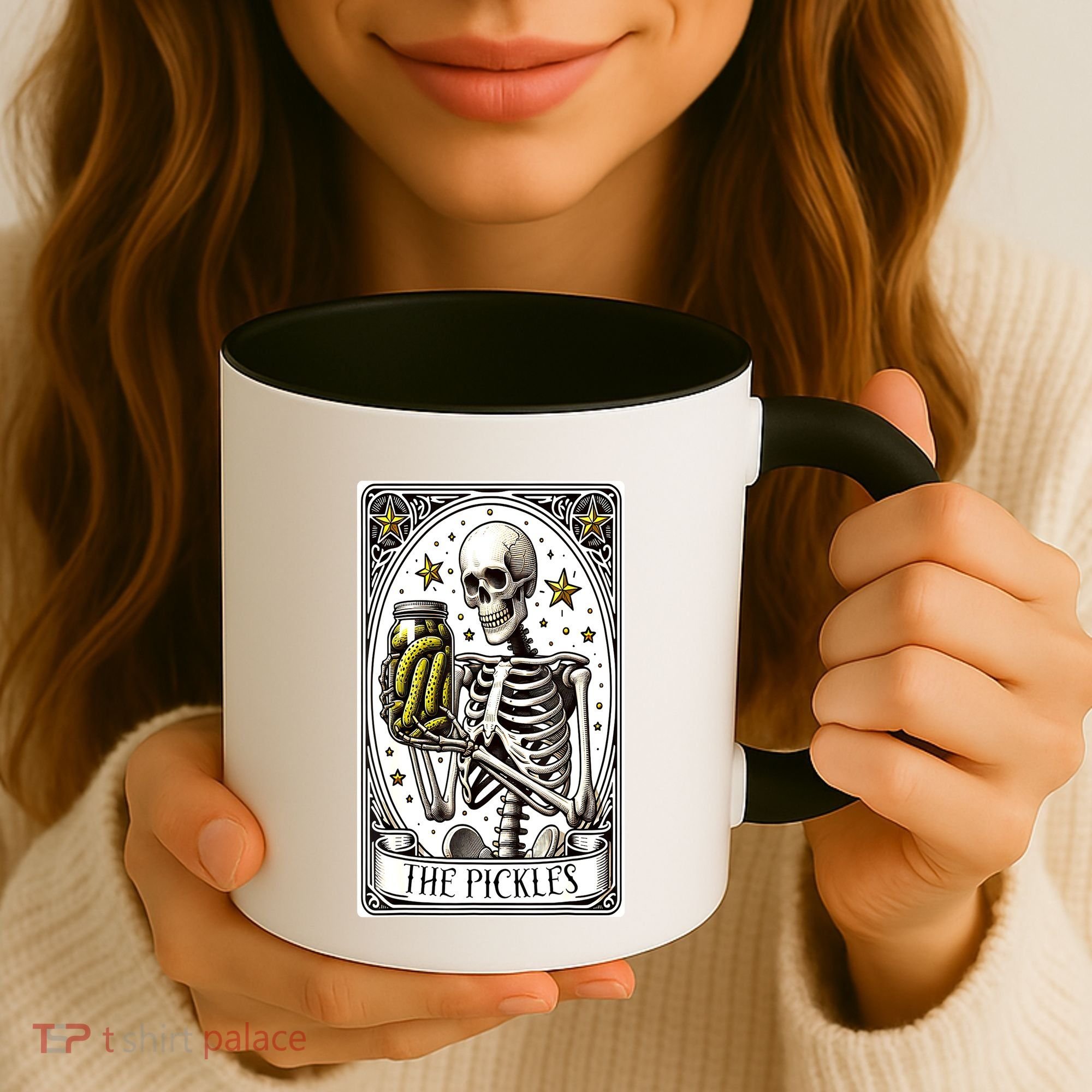 Funny Gardener The Pickle Skeleton Cucumber Gift Coffee Mug