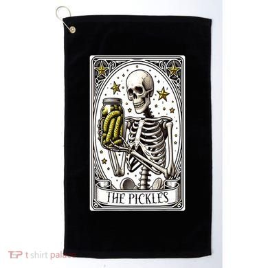 Funny Gardener The Pickle Skeleton Cucumber Gift Golf Towel