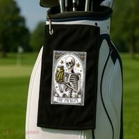 Funny Gardener The Pickle Skeleton Cucumber Gift Golf Towel thumb 2