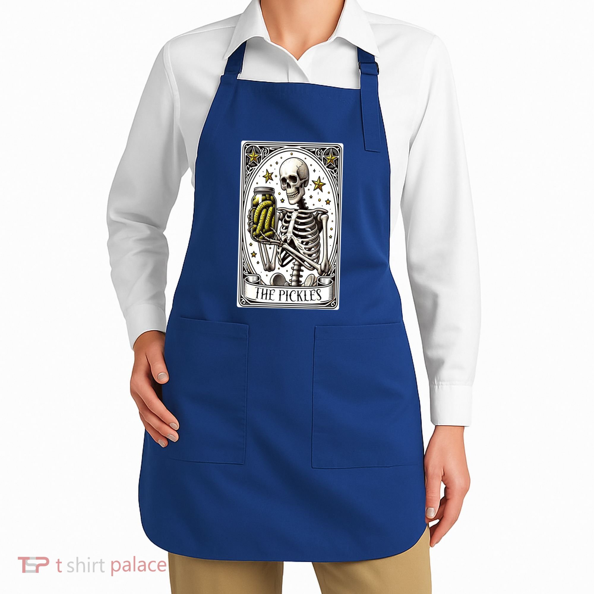 Funny Gardener The Pickle Skeleton Cucumber Gift Apron