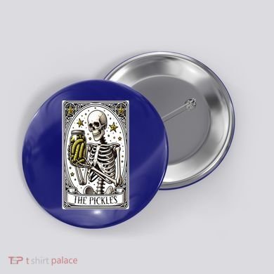 Funny Gardener The Pickle Skeleton Cucumber Gift Button