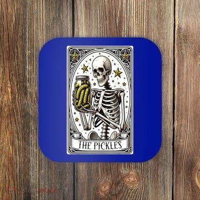 Funny Gardener The Pickle Skeleton Cucumber Gift Coaster