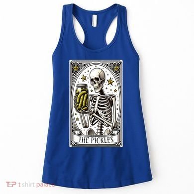 Funny Gardener The Pickle Skeleton Cucumber Gift Women's Tank Top